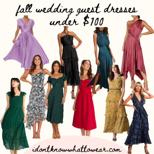 fall wedding guest dresses under $100